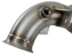 aFe Twisted Steel Down Pipe 2-1/2 IN 304 Stainless Steel w/ Cat - MINI Cooper S (R56) 2007-2015