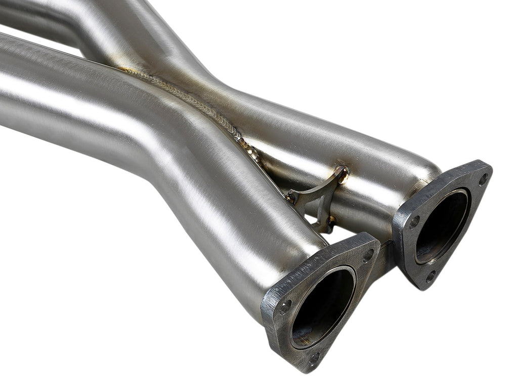 aFe Twisted Steel 2-1/2 IN 304 Stainless Steel X-Pipe - BMW M3 (E46) 2001-2006