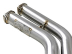 aFe Twisted Steel 2-1/2 IN 304 Stainless Steel X-Pipe - BMW M3 (E46) 2001-2006
