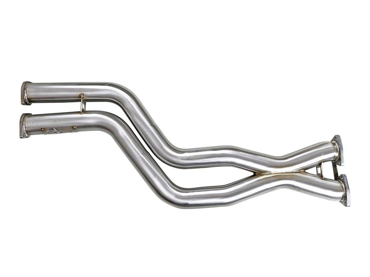 aFe Twisted Steel 2-1/2 IN 304 Stainless Steel X-Pipe - BMW M3 (E46) 2001-2006
