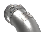 aFe Twisted Steel Down Pipe 3 IN 304 Stainless Steel w/ Cat - Volkswagen Golf R 2015-2019