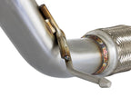 aFe Twisted Steel 2-1/2 IN 304 Stainless Steel Mid-Pipe - Honda Civic / Civic Si 2016-2021