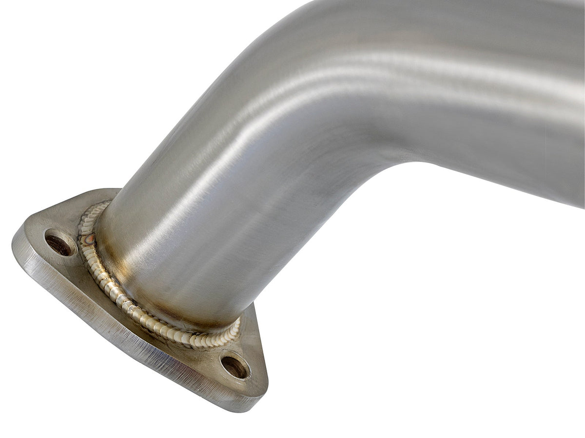 aFe Twisted Steel 2-1/2 IN 304 Stainless Steel Mid-Pipe - Honda Civic / Civic Si 2016-2021