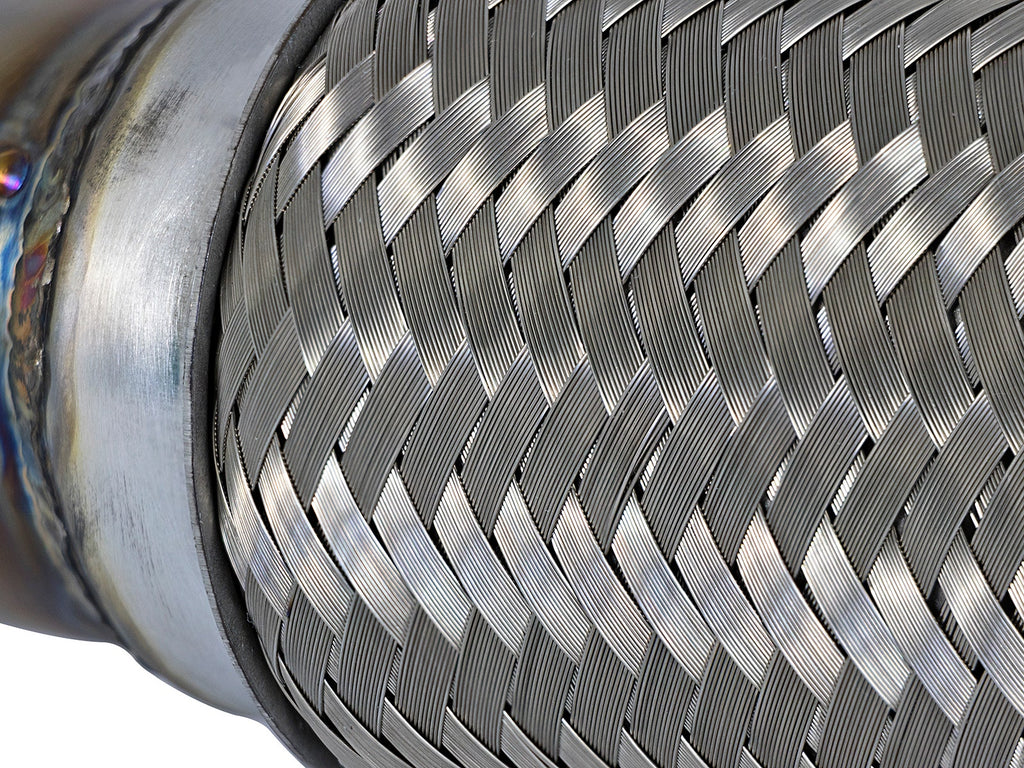 aFe Twisted Steel 2-1/2 IN 304 Stainless Steel Mid-Pipe - Honda Civic / Civic Si 2016-2021