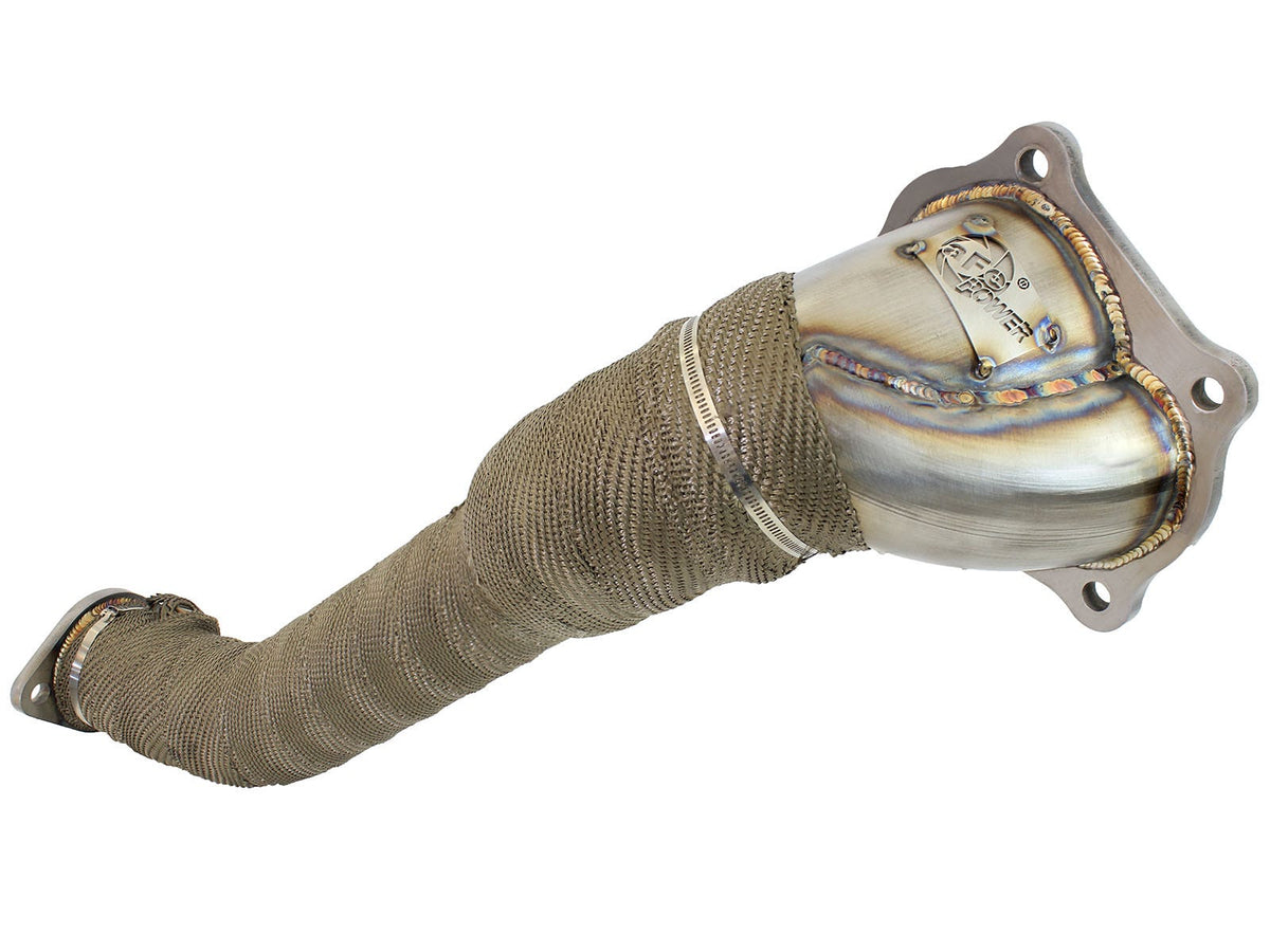 aFe Twisted Steel Down-Pipe - Mitsubishi Lancer EVO X 2008-2015