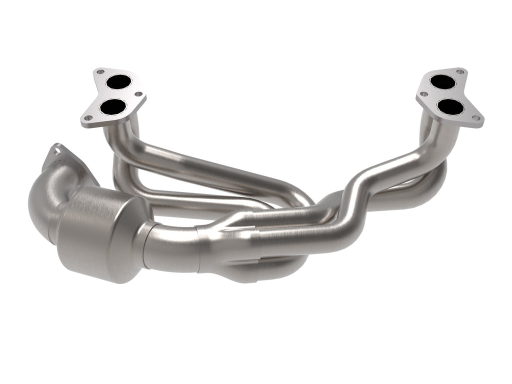 aFe Twisted Steel 304 Stainless Steel Header w/ Cat - Subaru Outback/Legacy 2013-2019