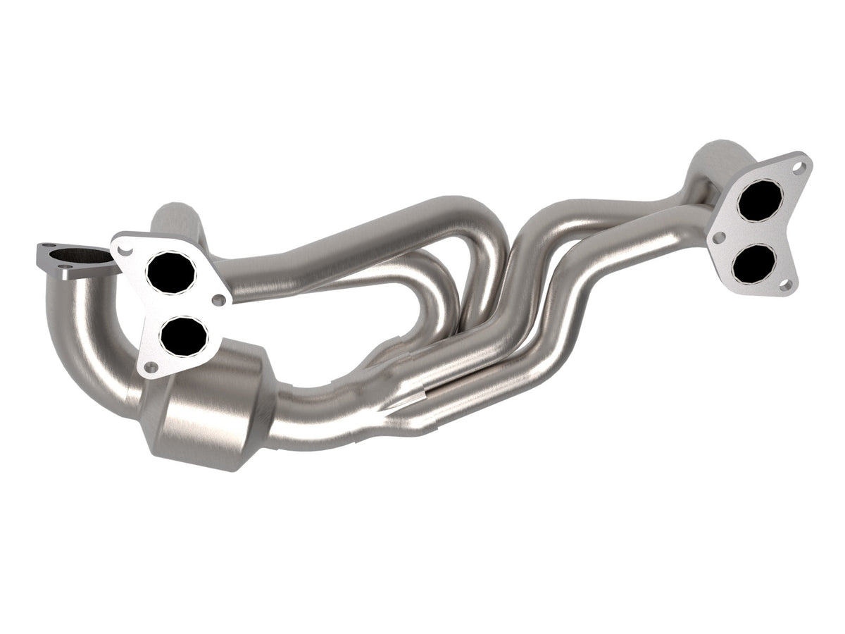 aFe Twisted Steel 304 Stainless Steel Header w/ Cat - Subaru Outback/Legacy 2013-2019