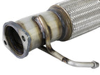 aFe Twisted Steel Down Pipe 3 IN 304 Stainless Steel w/ Cat - Hyundai Elantra 2017-2019