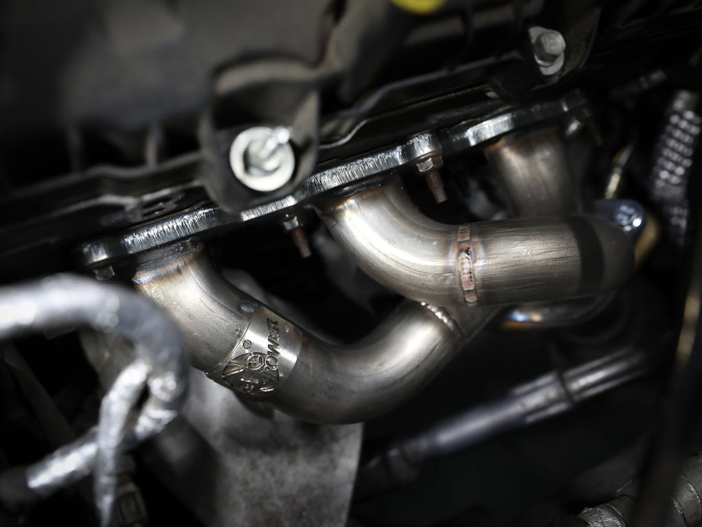 aFe Twisted Steel 409 Stainless Steel Short Tube Header - Ford Mustang 2011-2017