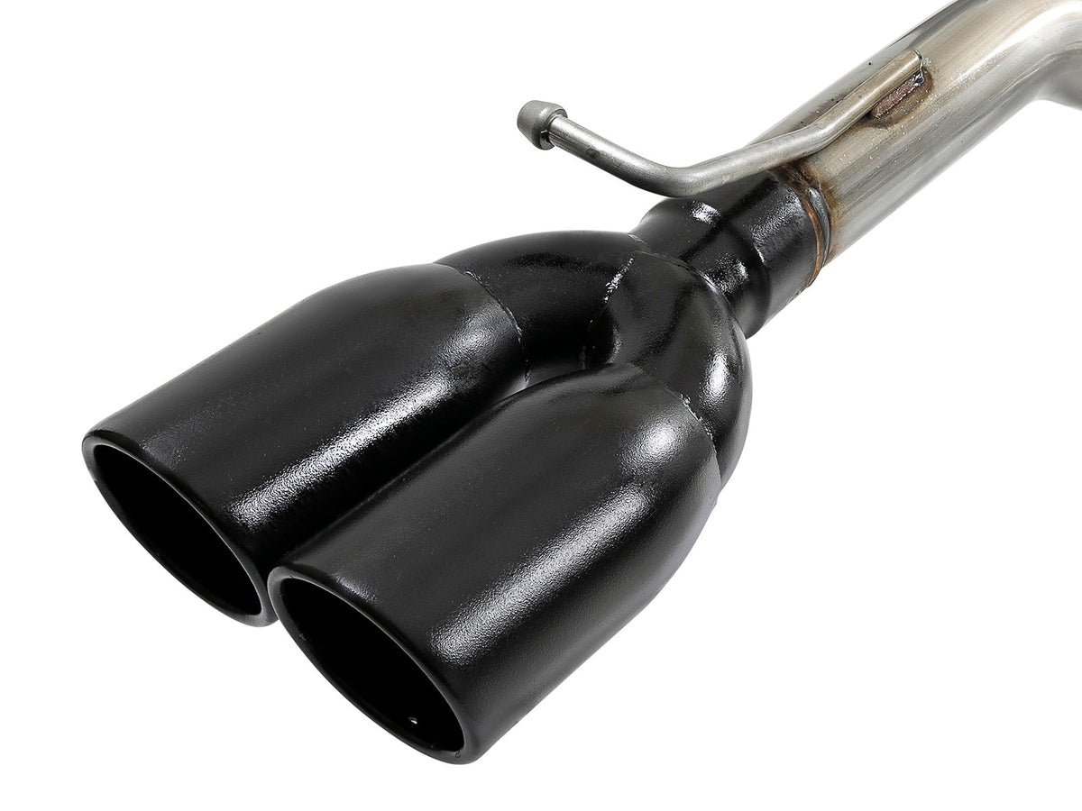 aFe MACH Force-Xp 2-1/2 IN 304 Stainless Steel Cat-Back Exhaust System w/ Quad Black Tips - Dodge Challenger 2015-2023