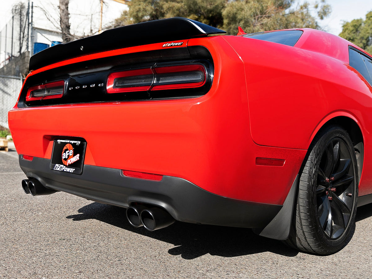 aFe MACH Force-Xp 2-1/2 IN 304 Stainless Steel Cat-Back Exhaust System w/ Quad Black Tips - Dodge Challenger 2015-2023