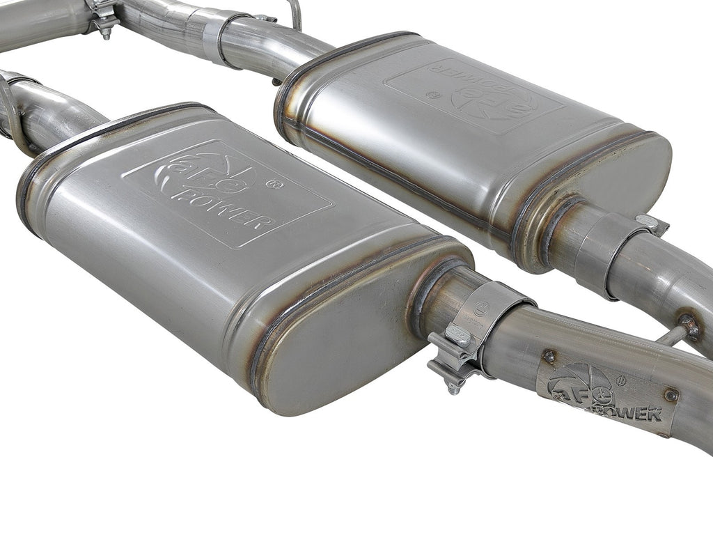 aFe MACH Force-Xp 2-1/2 IN 304 Stainless Steel Cat-Back Exhaust System - Dodge Charger/Chrysler 300 2015-2023