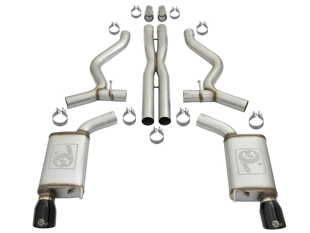 aFe MACH Force-Xp 3 IN 304 Stainless Steel Cat-Back Exhaust System - Ford Mustang 2015-2017