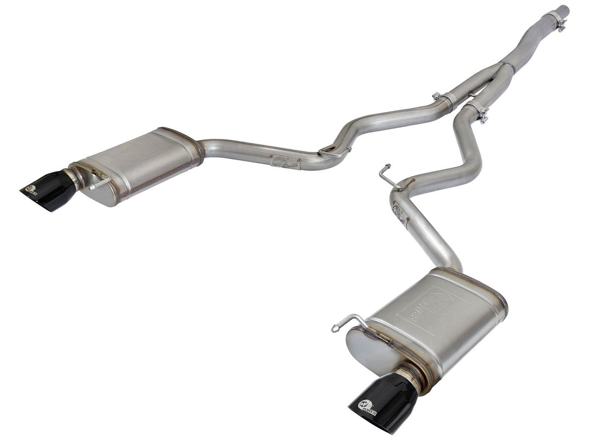 aFe MACH Force-Xp 3 IN to 2-1/2 IN 304 Stainless Steel Cat-Back Exhaust System - Ford Mustang 2015-2023