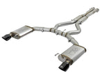 aFe MACH Force-Xp 304 Stainless Steel 3 IN Cat-Back Exhaust System Black - Ford Mustang 2015-2017