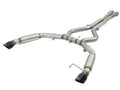 aFe MACH Force-Xp 304 Stainless Steel 3 IN Cat-Back Exhaust System Black - Ford Mustang 2015-2017