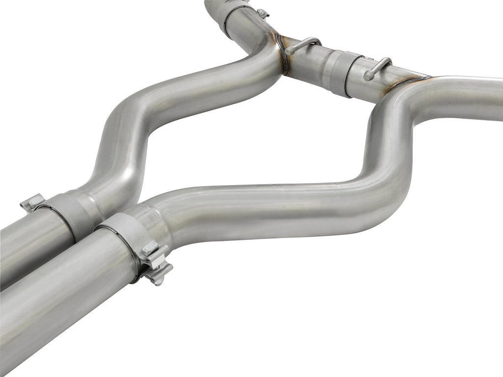 aFe MACH Force-Xp 304 Stainless Steel 3 IN Cat-Back Exhaust System Black - Ford Mustang 2015-2017