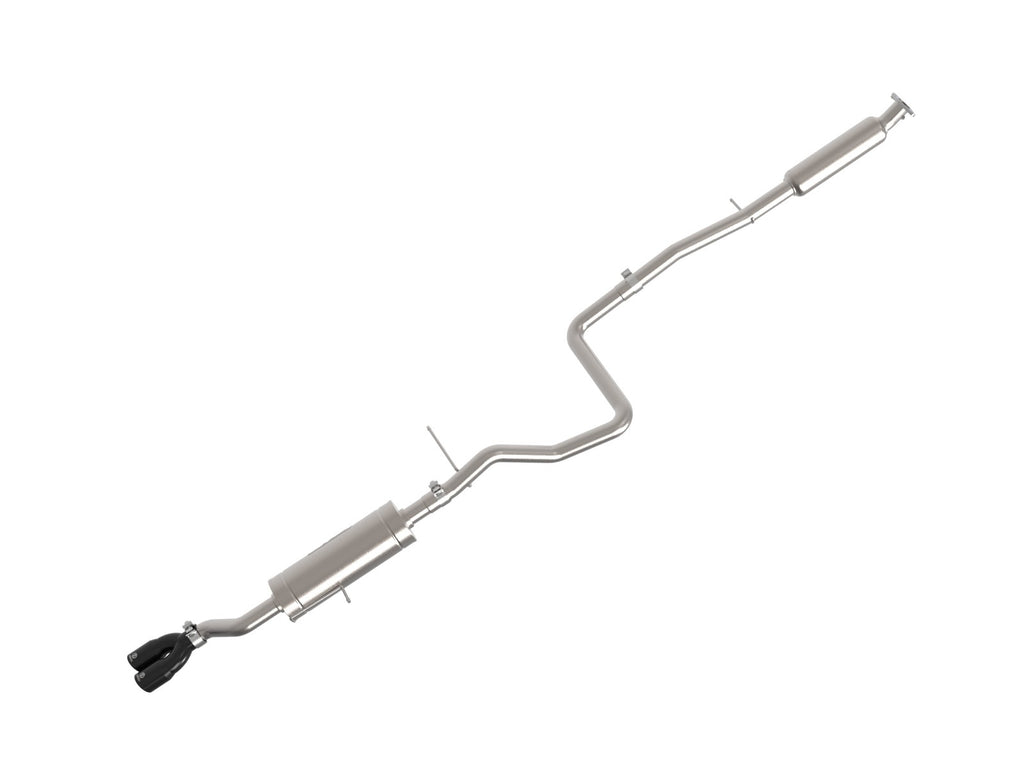 aFe Takeda 2-1/4 IN 304 Stainless Steel Cat-Back Exhaust System w/ Black Tips - Ford Fiesta (Sedan) 2014-2019