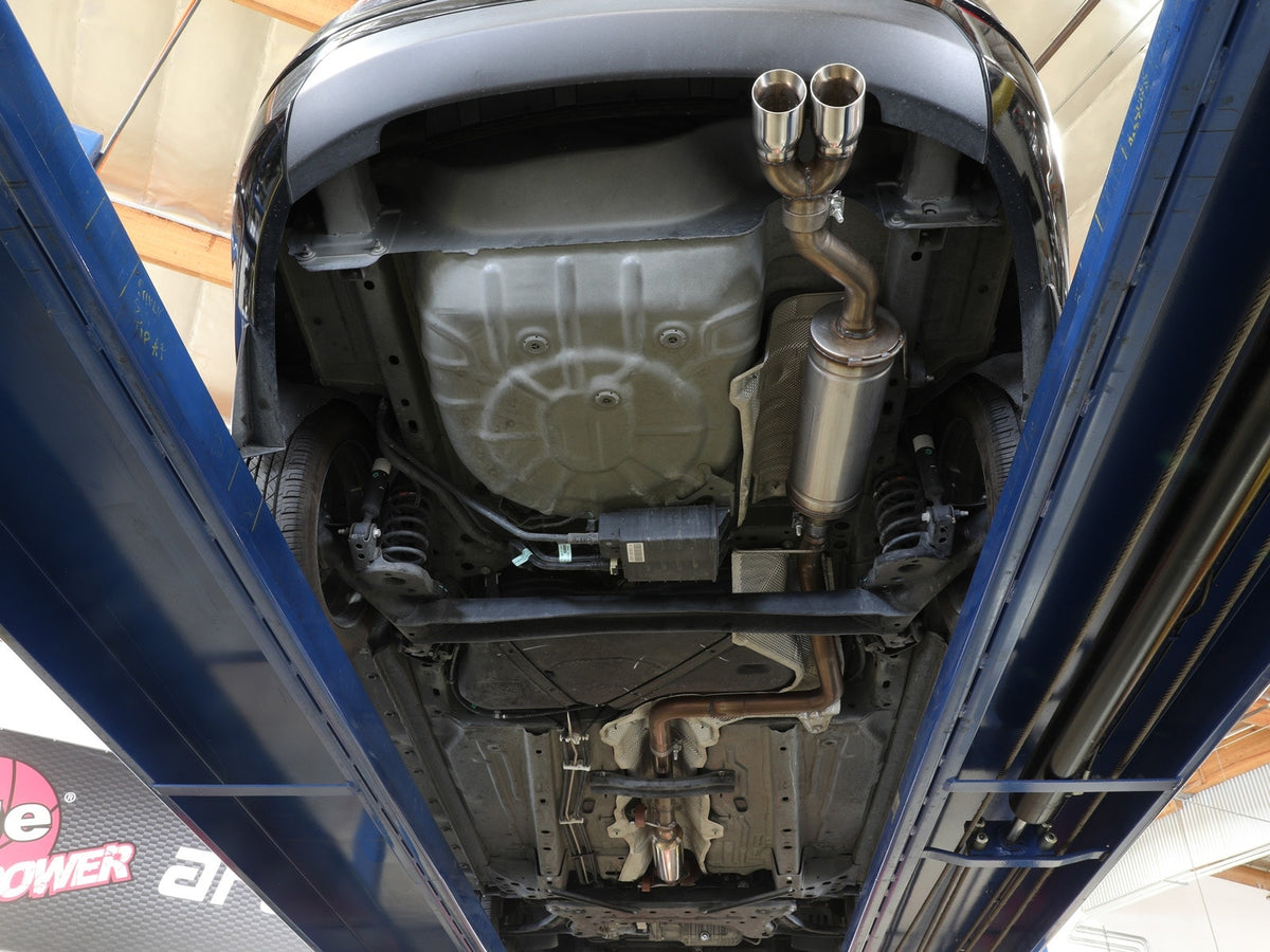 aFe Takeda 2-1/4 IN 304 Stainless Steel Cat-Back Exhaust System w/ Black Tips - Ford Fiesta (Sedan) 2014-2019