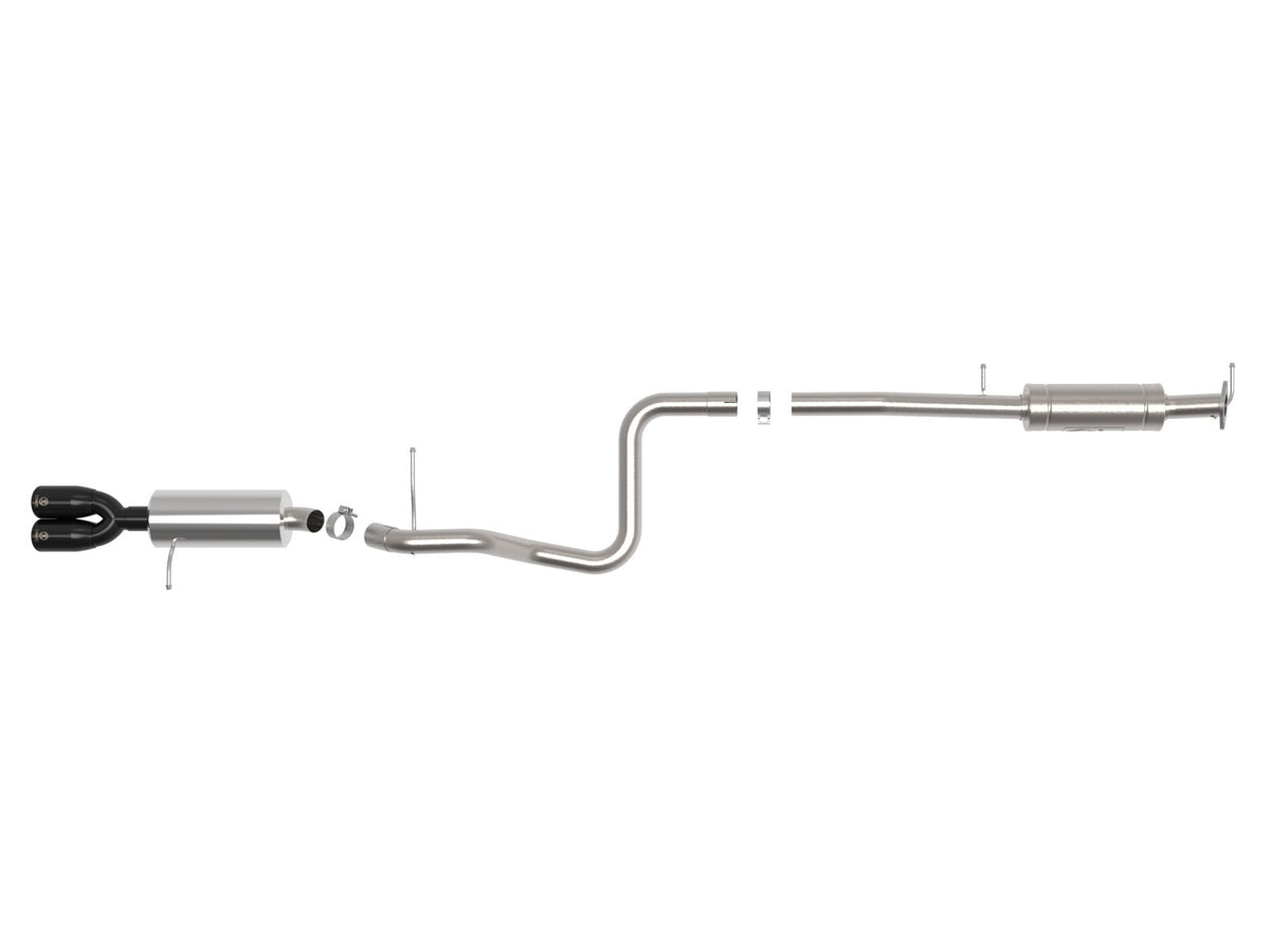 aFe Takeda 2-1/2 IN 304 Stainless Steel Cat-Back Exhaust System w/ Black Tips - Ford Fiesta ST 2014-2019