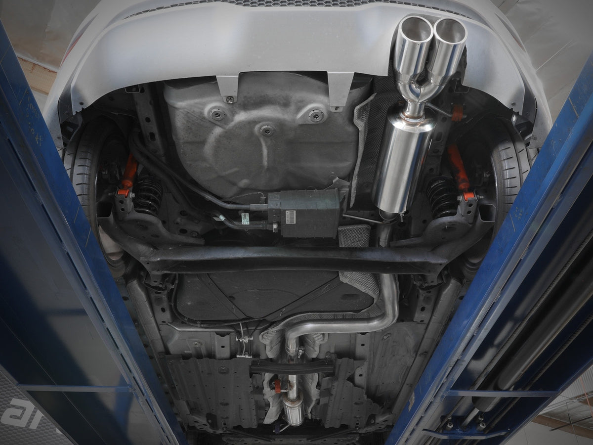 aFe Takeda 2-1/2 IN 304 Stainless Steel Cat-Back Exhaust System w/ Black Tips - Ford Fiesta ST 2014-2019