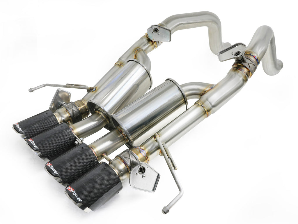aFe MACH Force-Xp 3 IN to 2-1/2 IN 304 Stainless Steel Axle-Back Exhaust System - Chevrolet Corvette (C7) 2014-2019