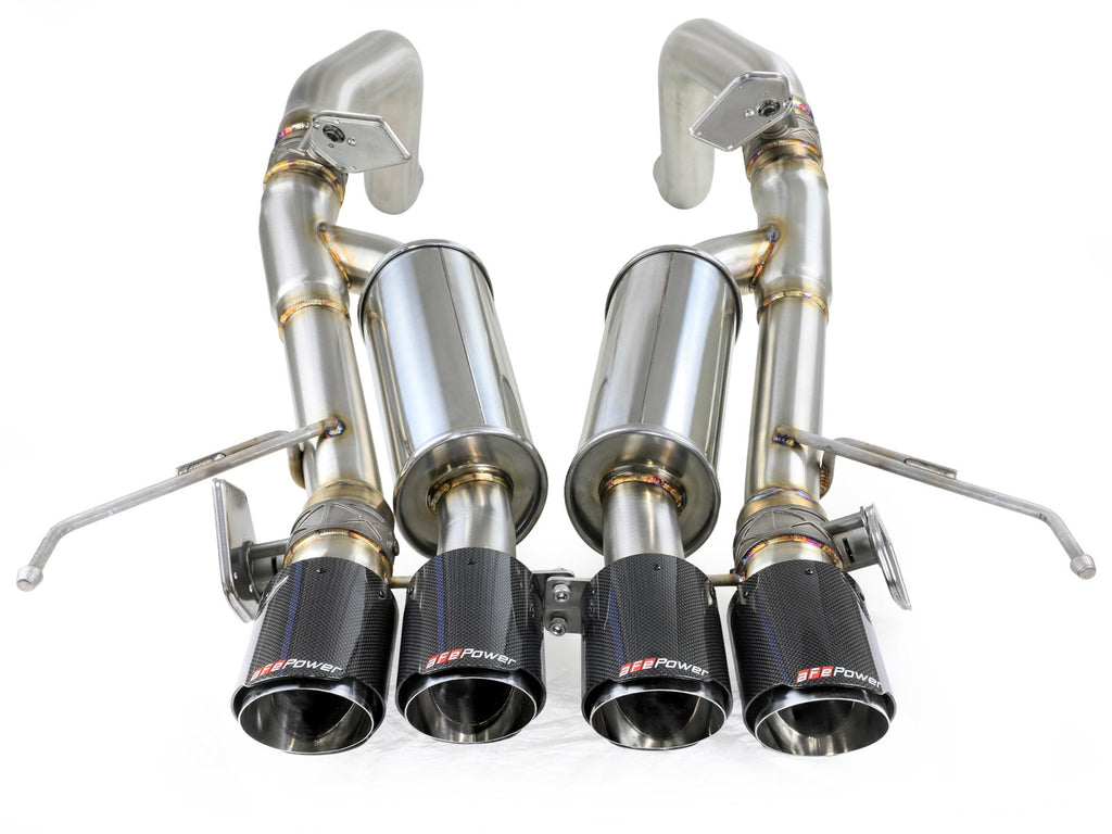 aFe MACH Force-Xp 3 IN to 2-1/2 IN 304 Stainless Steel Axle-Back Exhaust System - Chevrolet Corvette (C7) 2014-2019