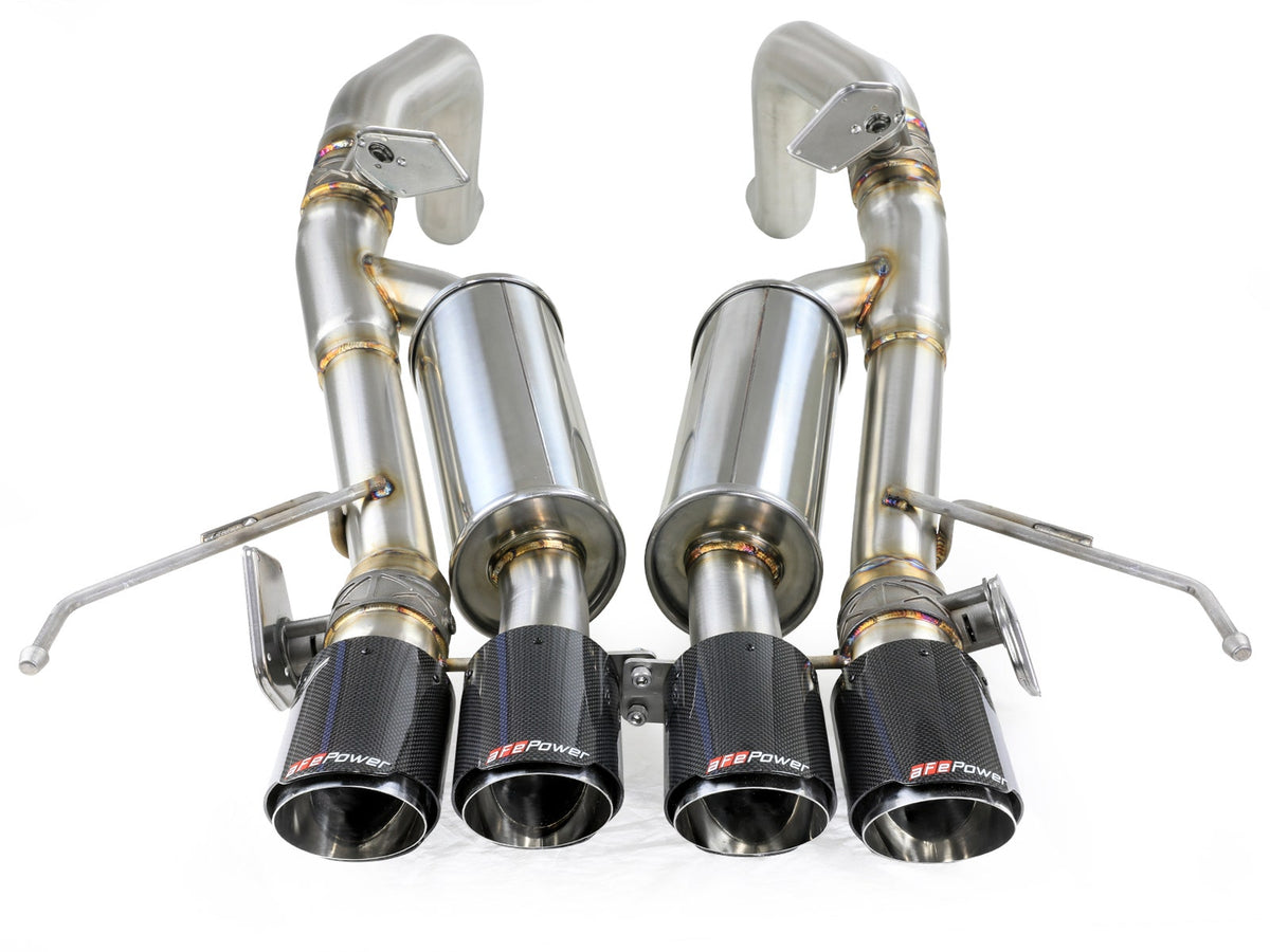 aFe MACH Force-Xp 3 IN to 2-1/2 IN 304 Stainless Steel Axle-Back Exhaust System - Chevrolet Corvette (C7) 2014-2019