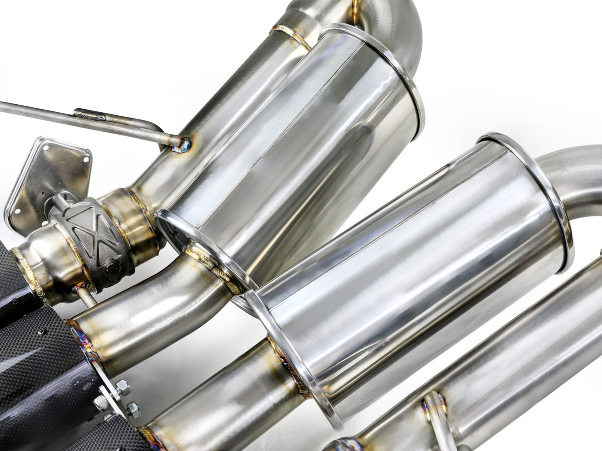 aFe MACH Force-Xp 3 IN to 2-1/2 IN 304 Stainless Steel Axle-Back Exhaust System - Chevrolet Corvette (C7) 2014-2019
