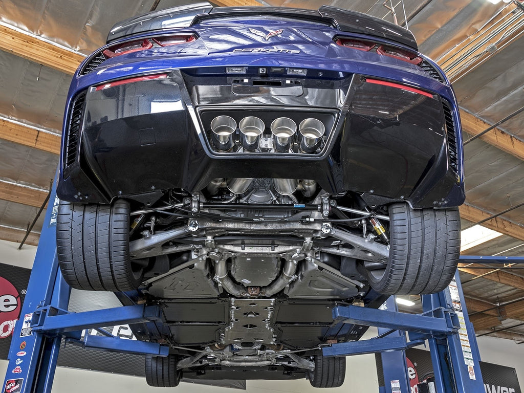 aFe MACH Force-Xp 3 IN to 2-1/2 IN 304 Stainless Steel Axle-Back Exhaust System - Chevrolet Corvette (C7) 2014-2019