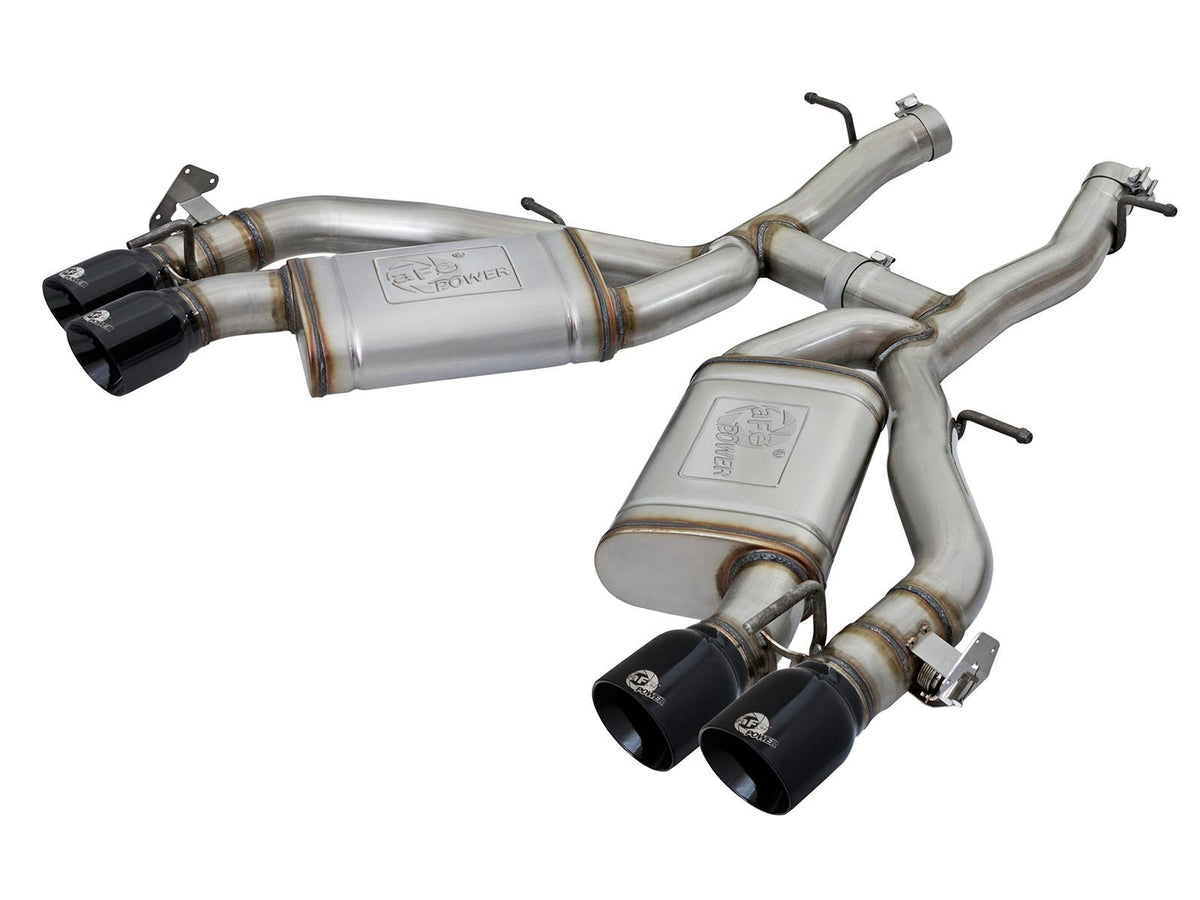 aFe MACH Force-Xp 3 IN 304 Stainless Steel Axle-Back Exhaust System Black - Chevrolet Camaro SS 2016-2024