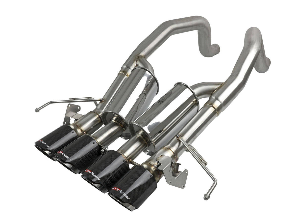 aFe MACH Force-Xp 3 IN to 2-1/2 IN 304 Stainless Steel Axle-Back Exhaust System - Chevrolet Corvette Z06 (C7) 2015-2019