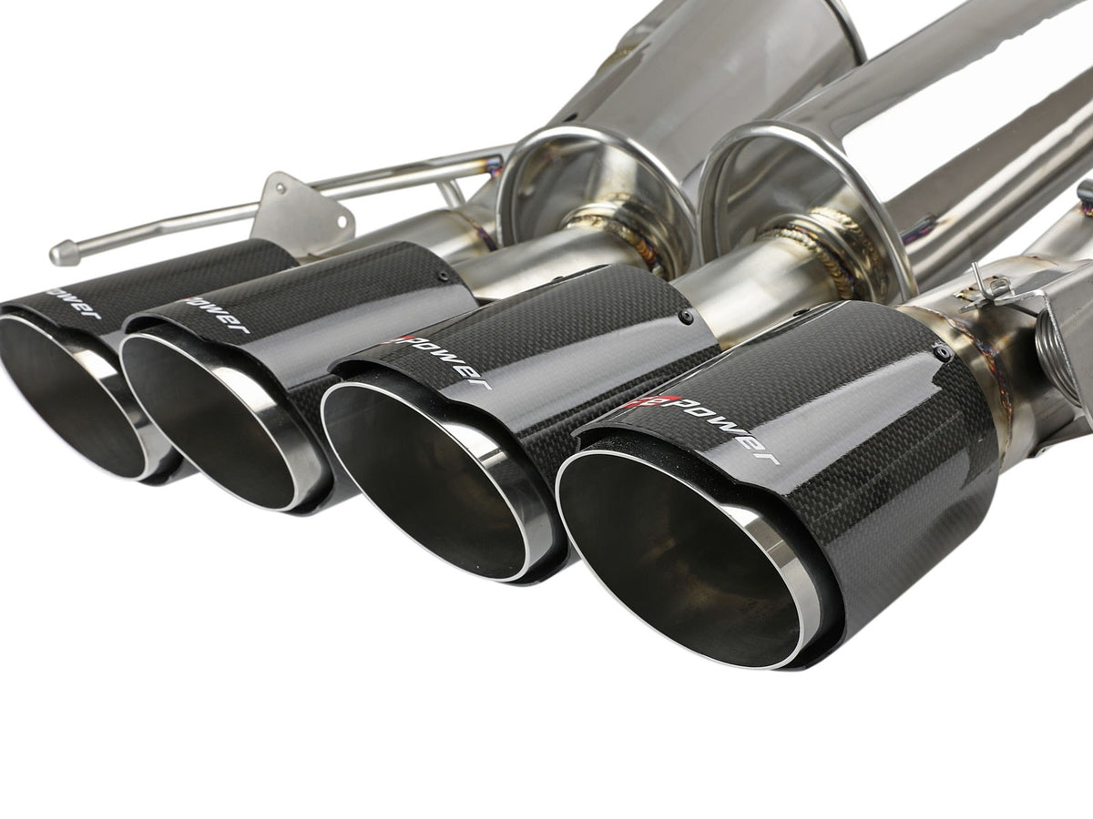 aFe MACH Force-Xp 3 IN to 2-1/2 IN 304 Stainless Steel Axle-Back Exhaust System - Chevrolet Corvette Z06 (C7) 2015-2019