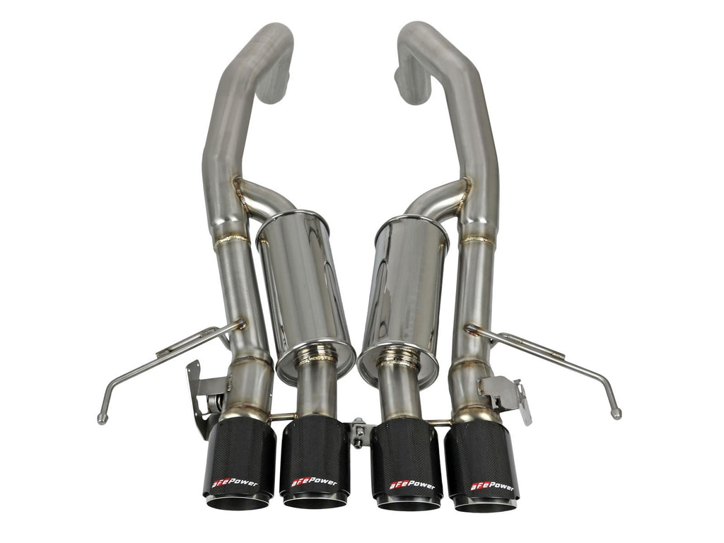 aFe MACH Force-Xp 3 IN to 2-1/2 IN 304 Stainless Steel Axle-Back Exhaust System - Chevrolet Corvette Z06 (C7) 2015-2019