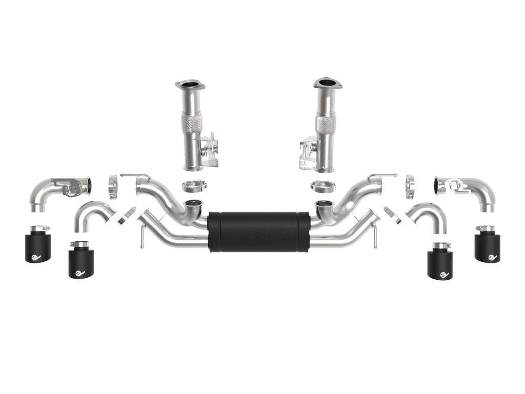 aFe MACH Force-Xp 304 Stainless Steel Cat-Back Exhaust w/ Muffler Black (w/ NPP) - Chevrolet Corvette (C8) 2020-2026