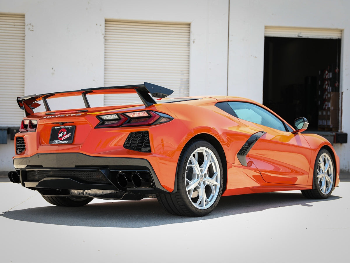 aFe MACH Force-Xp 304 Stainless Steel Cat-Back Exhaust w/ Muffler Black (w/ NPP) - Chevrolet Corvette (C8) 2020-2026