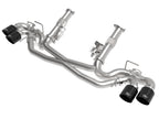 aFe MACH Force-Xp 304 Stainless Steel Cat-Back Exhaust w/o Muffler Black (w/ NPP) - Chevrolet Corvette (C8) 2020-2026