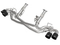 aFe MACH Force-Xp 304 Stainless Steel Cat-Back Exhaust w/o Muffler Black (w/ NPP) - Chevrolet Corvette (C8) 2020-2026