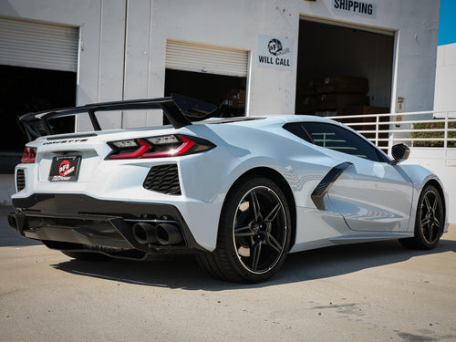 aFe MACH Force-Xp 304 Stainless Steel Cat-Back Exhaust w/o Muffler Black (w/ NPP) - Chevrolet Corvette (C8) 2020-2026