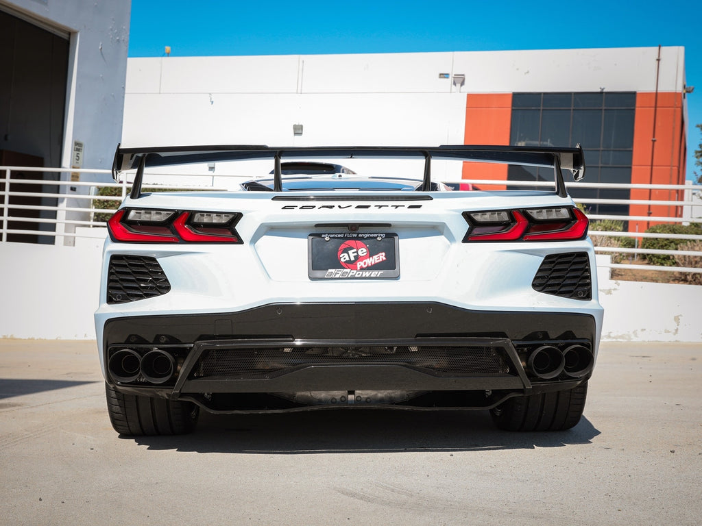 aFe MACH Force-Xp 304 Stainless Steel Cat-Back Exhaust w/o Muffler Black (w/ NPP) - Chevrolet Corvette (C8) 2020-2026