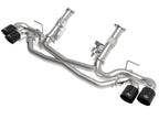 aFe MACH Force-Xp 304 Stainless Steel Cat-Back Exhaust w/o Muffler Black (No NPP) - Chevrolet Corvette (C8) 2020-2026