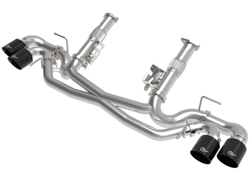 aFe MACH Force-Xp 304 Stainless Steel Cat-Back Exhaust w/o Muffler Black (No NPP) - Chevrolet Corvette (C8) 2020-2026