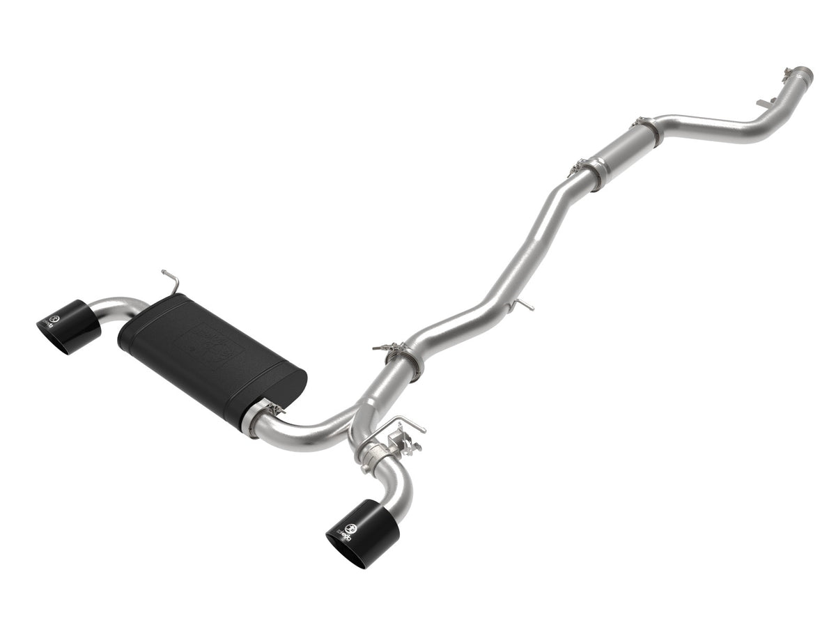 aFe Takeda 3 IN to 2-1/2 IN 304 Stainless Steel Cat-Back Exhaust System w/ Black Tip - Toyota GR Supra (A90) 2020-2026