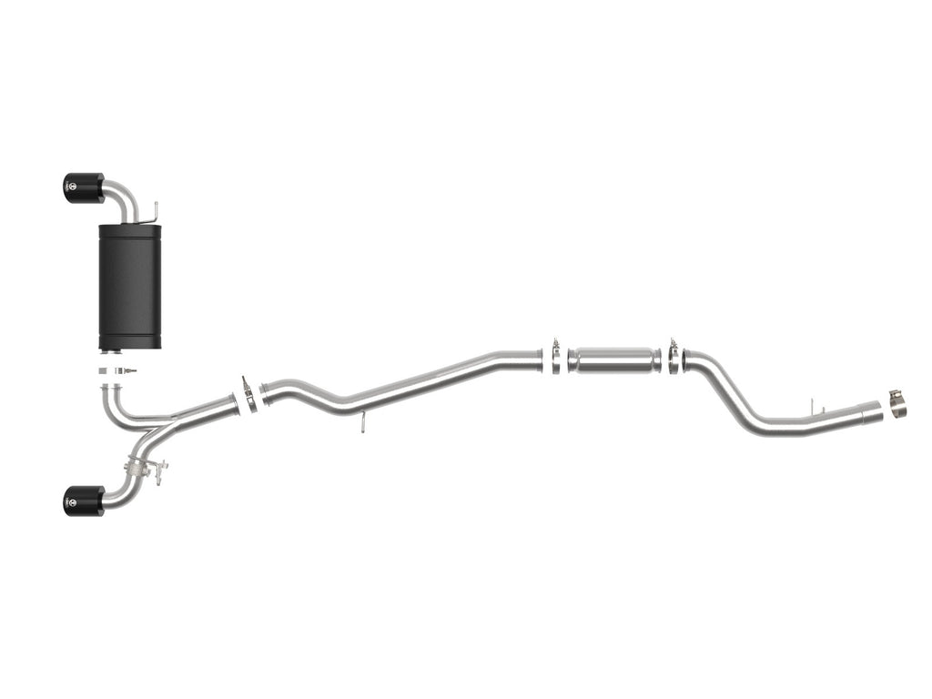 aFe Takeda 3 IN to 2-1/2 IN 304 Stainless Steel Cat-Back Exhaust System w/ Black Tip - Toyota GR Supra (A90) 2020-2026