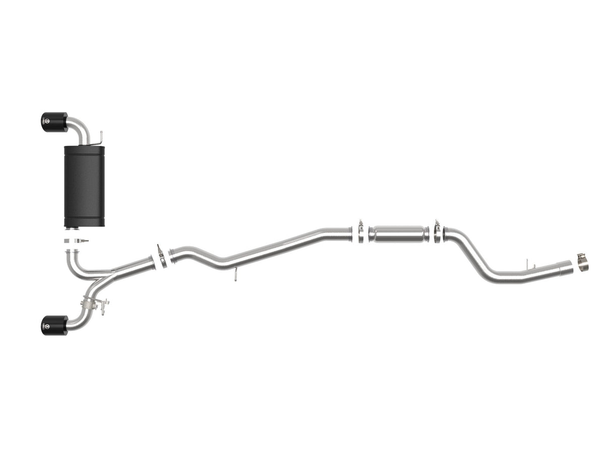 aFe Takeda 3 IN to 2-1/2 IN 304 Stainless Steel Cat-Back Exhaust System w/ Black Tip - Toyota GR Supra (A90) 2020-2026