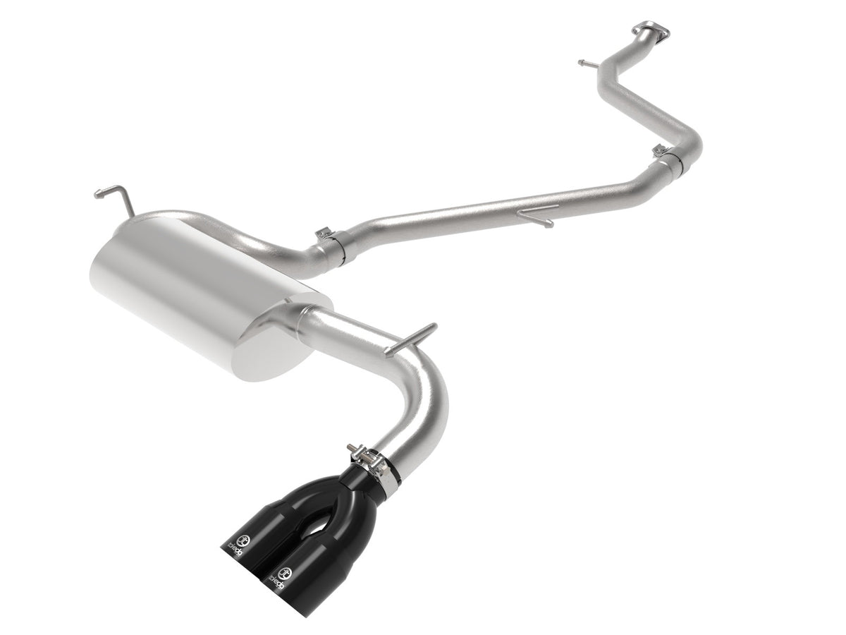 aFe Takeda 2 IN to 2-1/2 IN 304 Stainless Steel Cat-Back Exhaust System w/ Black Tip - Toyota C-HR 2018-2022