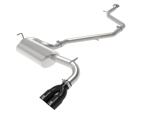 aFe Takeda 2 IN to 2-1/2 IN 304 Stainless Steel Cat-Back Exhaust System w/ Black Tip - Toyota C-HR 2018-2022