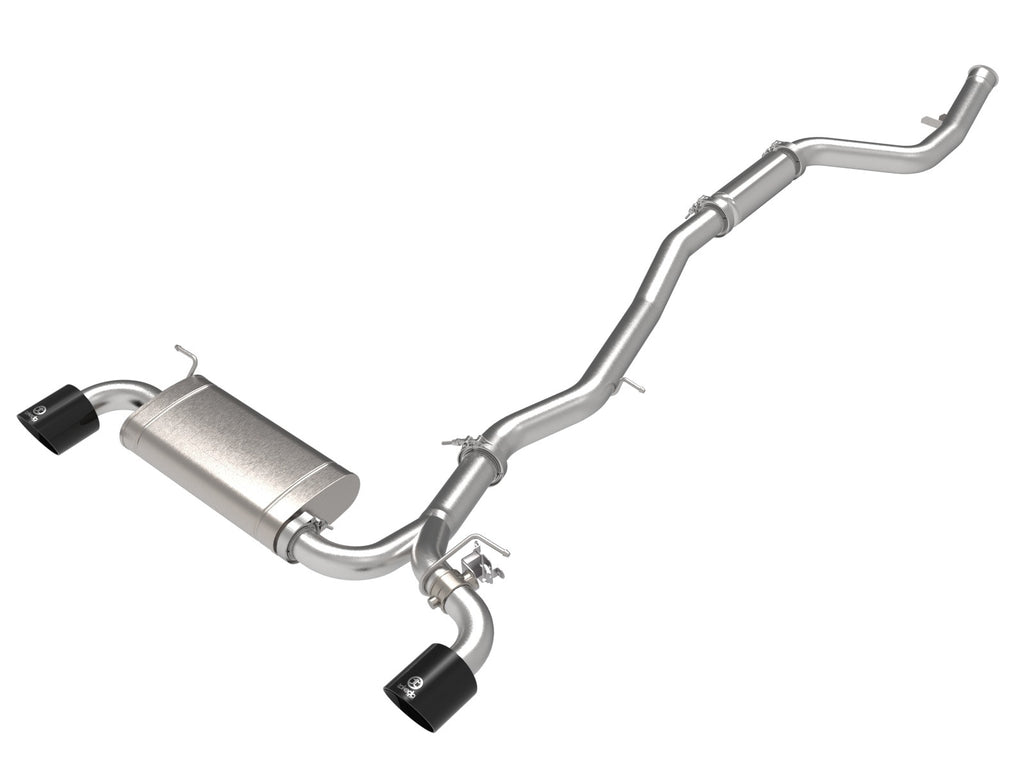 aFe Takeda 2-1/2 IN to 3 IN 304 Stainless Steel Cat-Back Exhaust System w/ Black Tip - Toyota GR Supra (A90) 2021-2024