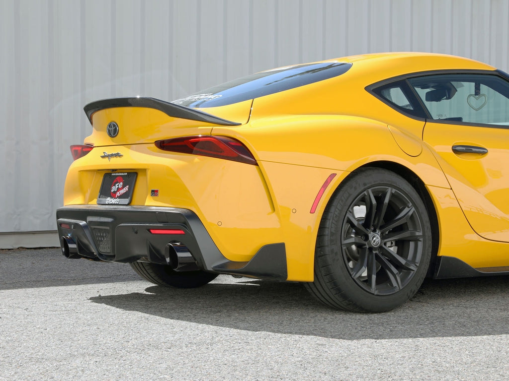 aFe Takeda 2-1/2 IN to 3 IN 304 Stainless Steel Cat-Back Exhaust System w/ Black Tip - Toyota GR Supra (A90) 2021-2024