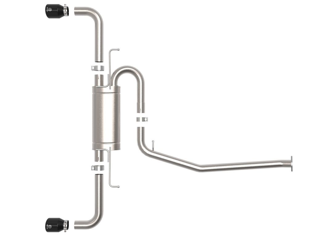 aFe Takeda 2-1/4 IN to 2-1/2 IN 304 Stainless Steel Cat-Back Exhaust System w/ Black Tip - Toyota RAV4 2019-2024